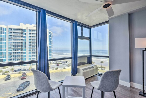 Daytona Beach Vacation Rental | Studio | 1BA | Step-Free w/ Elevator | 350 Sq Ft