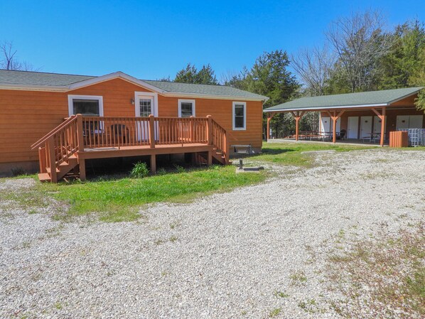 Front of home and pavilion.