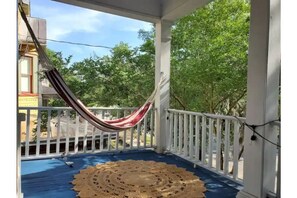 Hammock on beautiful private balcony