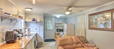 Quincy Vacation Rental | 1BR | 1BA | Stairs Required | 384 Sq Ft