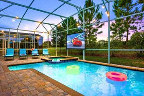 Stream your favorite movies, sports or Netflix by the pool and lanai for unforgettable entertainment under the stars!