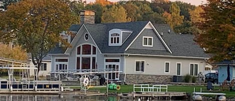 Lake front home with views