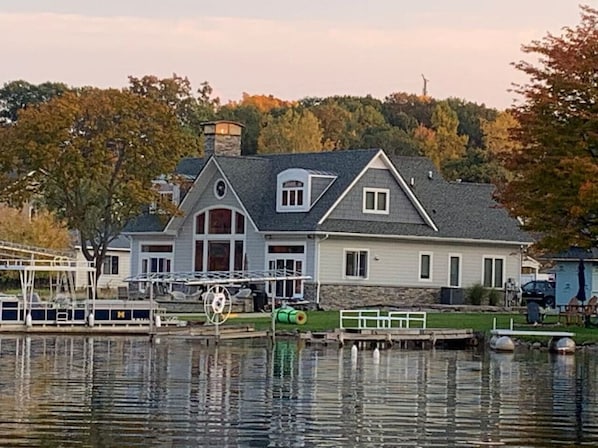 Lake front home with views