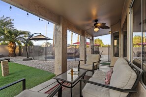 Backyard sitting area
