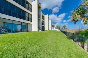 Backyard with direct beach access