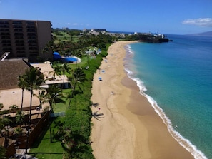 Aerial view of the beach