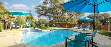 Private Pool - Not Heated - with Plenty of Areas to Relax