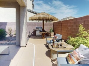 屋外ダイニングエリア