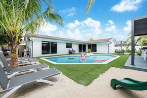 Swim, relax, lounge in our sunlit pool area.