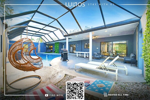Enjoy ultimate relaxation with hammocks for lounging and a BBQ