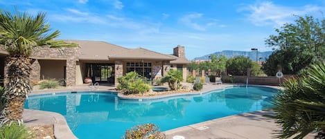 Outdoor Communal Pool with hot tub