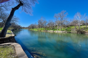 The Guadalupe River at property's edge