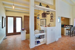 Walk through the doors and enter immediately you start to see collection pieces from the owner's travels