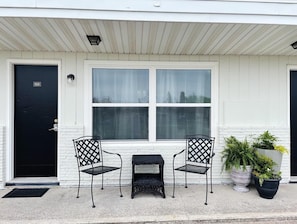 Enjoy your coffee and breakfast right in front of your suite!
