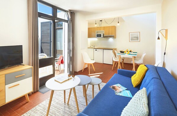 You'll love the open and bright living area.