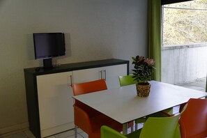 Settle into the dining area and enjoy a nice meal.