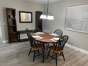 Spacious dining area