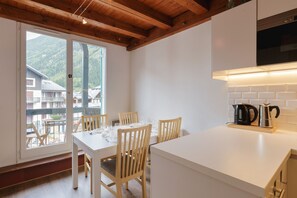 Dining room open to the outside