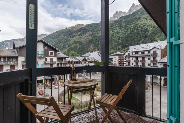 Balcony with mountain view