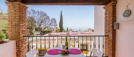 Terrace with sun and sea views