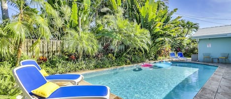 Private Pool | numerous lounge chairs to unwind and soak up the Florida sun