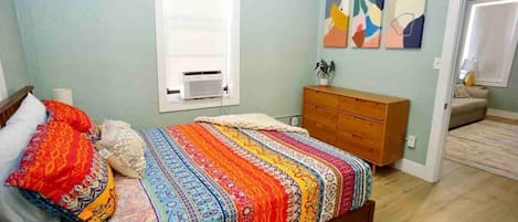 Hybrid Queen bed with dedicated AC Unit!