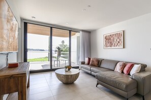 Living Room with balcony access