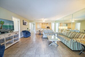 The wide open great room floor plan is great for entertaining family and friends