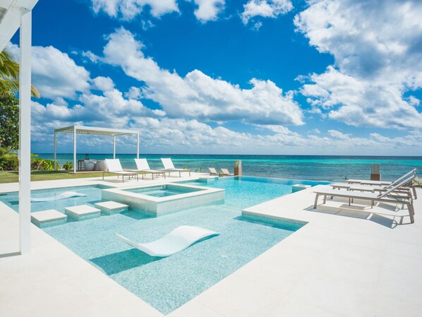 Oceanfront Pool with Cabanas