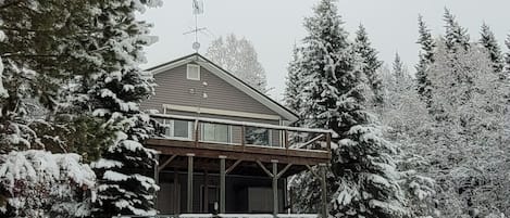 House and deck from the garden. 