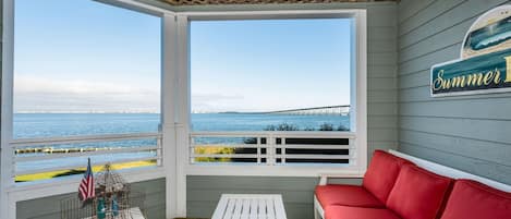 PCBV914: Summer Breeze | Covered Deck with views of the sound.