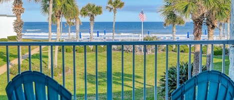 Enjoy direct ocean views all day long in your beach condo!