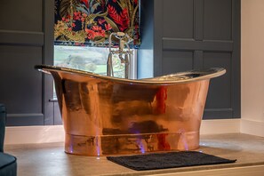 The free standing bath at The Lee, Yorkshire