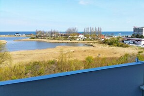 Blick vom Balkon auf die Ostsee