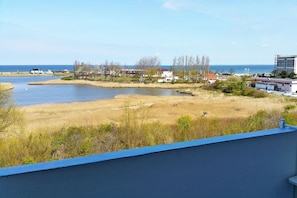 Blick vom Balkon auf die Ostsee