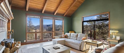 Large Living Room with incredible views overlooking Julian.