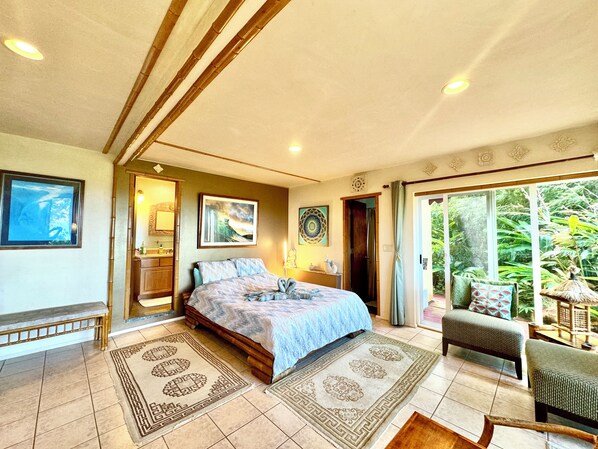 Enjoy the natural lighting from the large glass windows.