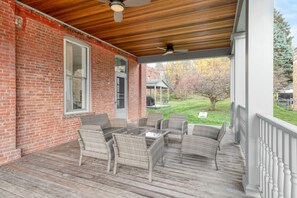 Large wrap-around deck for plenty of outdoor space.