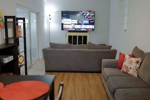 Game room with movie surround system