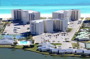 Aerial view of Shoreline Towers 