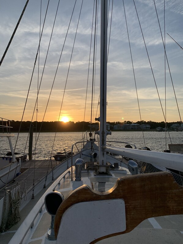 A beautiful sunset aboard the Carolina Speakeasy.