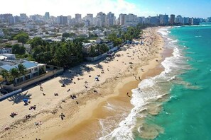 Aerial photo of Ocean Park Beach, just a 5 minute walk away