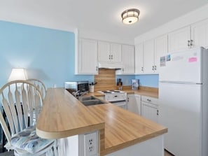 Indoors, Kitchen, Refrigerator, Kitchen Island, Hardwood