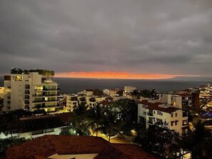 Sunset view from condo balcony