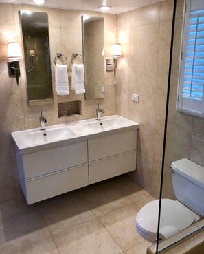 Get ready for your day in the bathroom.