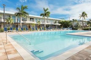Relax poolside and take a dip in our pool