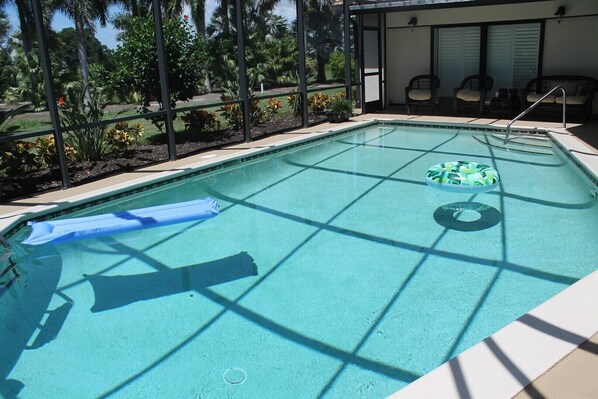 Heated Pool with covered lanai