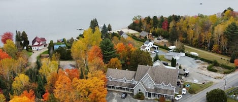 Vue aérienne du chalet