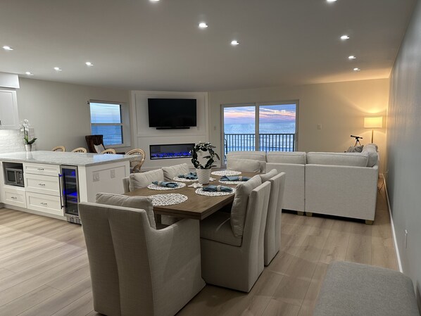 Spacious open concept living area