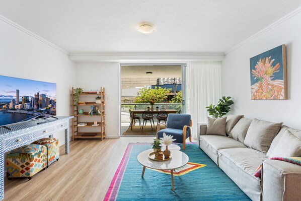 Living Room with Balcony Access